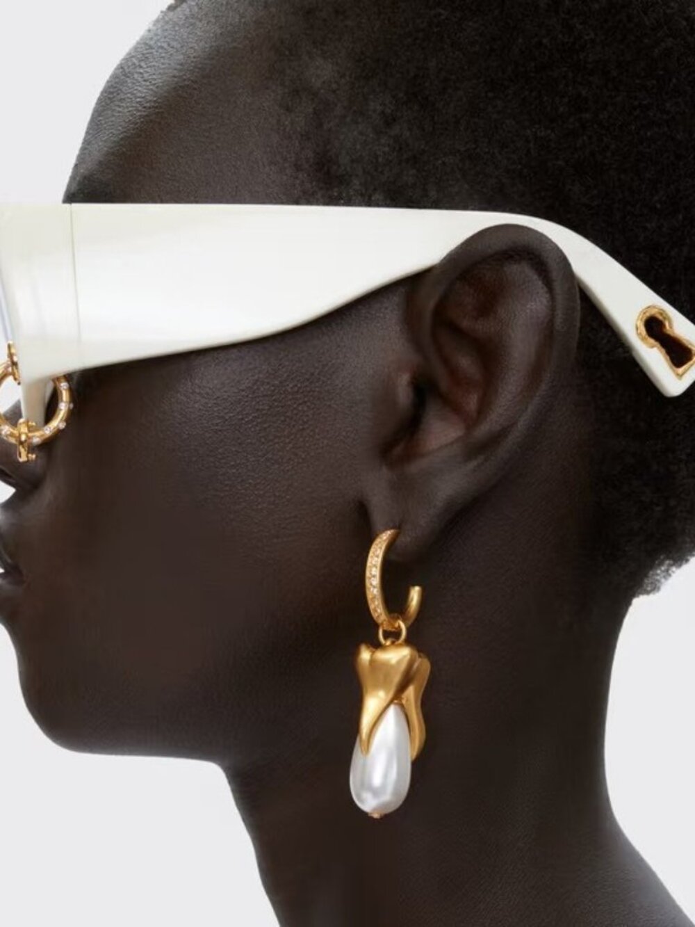 Schiaparelli Pearl Stud Earrings